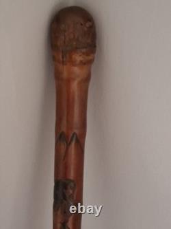 Chinese Bamboo Carved Walking Stick