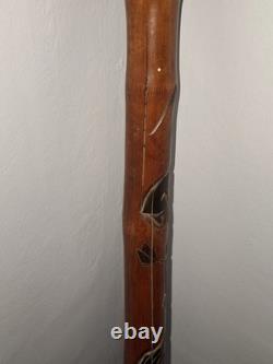 Chinese Bamboo Carved Walking Stick