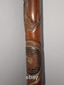 Chinese Bamboo Carved Walking Stick