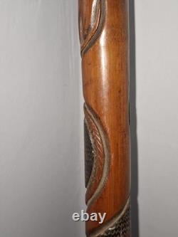 Chinese Bamboo Carved Walking Stick