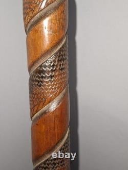 Chinese Bamboo Carved Walking Stick