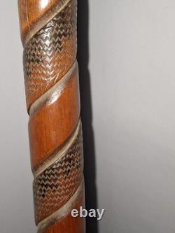 Chinese Bamboo Carved Walking Stick