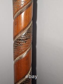 Chinese Bamboo Carved Walking Stick