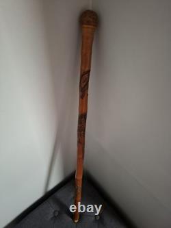 Chinese Carved Bamboo Walking Stick