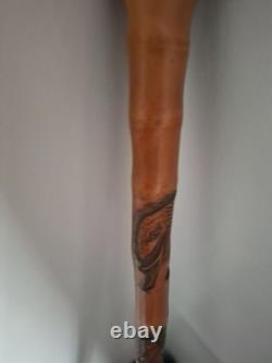 Chinese Carved Bamboo Walking Stick