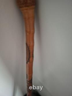 Chinese Carved Bamboo Walking Stick