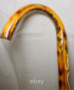 Chinese dragon walking stick, carved dragon nice wood circa 1910