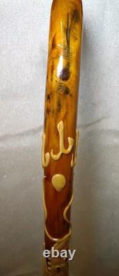 Chinese dragon walking stick, carved dragon nice wood circa 1910