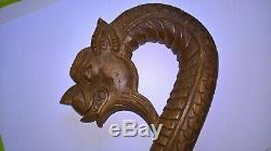 Chinese walking stick carved dragon and snake light but strong