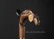 Christmas Gift Horse Head Handle Walking Stick Wooden Hand Carved Walking Cane