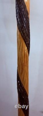Cobra Walking Stick Hand Carved Solid Wood Unique Design 90 Cm