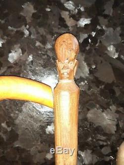 Collection Of 6 Carved Antique Walking Sticks