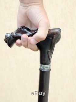 Custom Walking Cane NYMPH Fashionable Walking Stick Hand Carved Oak Wood Walking