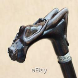 Custom Walking Cane NYMPH Fashionable Walking Stick Hand Carved Oak Wood Walking