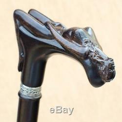 Custom Walking Cane NYMPH Fashionable Walking Stick Hand Carved Oak Wood Walking