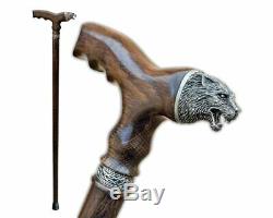 Custom Wolf Walking Cane for Men Wooden Walking Sticks Canes Vintage Hand Carved