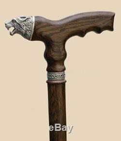 Custom Wolf Walking Cane for Men Wooden Walking Sticks Canes Vintage Hand Carved