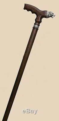 Custom Wolf Walking Cane for Men Wooden Walking Sticks Canes Vintage Hand Carved