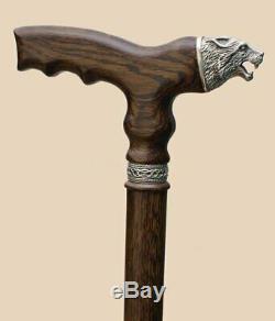 Custom Wolf Walking Cane for Men Wooden Walking Sticks Canes Vintage Hand Carved