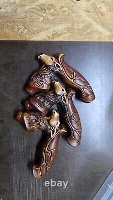 Deer Handmade Walking Cane, Unique Hand carved Hiking stick Gift for Men