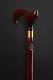 Deluxe Derby Walking Stick Fancy Vinous Cane for Gift Gently Hand Carved