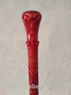 Derby Style Custom Carved wooden walking stick for men and women