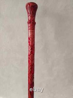 Derby Style Custom Carved wooden walking stick for men and women