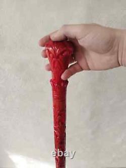 Derby Style Custom Carved wooden walking stick for men and women