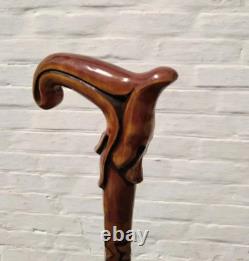 Design wooden hand carved walking stick for men women walking cane handmade