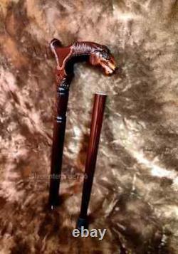 Designer Horse Head Hand Carved Walking Cane Unique Walking Stick Crafted Wood