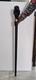 Dog Carved Handle Full Wooden Cane Walking Stick handMade Walking Cane Vintage