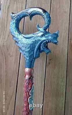 Dragon Carved walking sticks Dragon hand made Wood walking stick