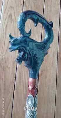 Dragon Carved walking sticks Dragon hand made Wood walking stick