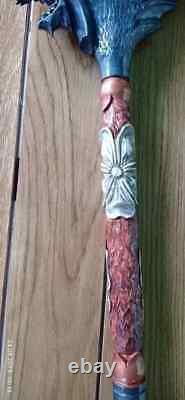 Dragon Carved walking sticks Dragon hand made Wood walking stick