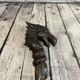 Dragon Head 140cm Staff Tribal African Walking Stick Cane Hand Carved Dark Wood