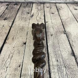 Dragon Head 140cm Staff Tribal African Walking Stick Cane Hand Carved Dark Wood