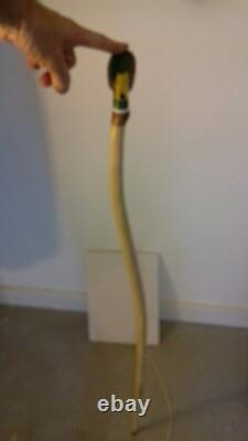 Duck Handle Walking stick, Hand carved wooden Mallard