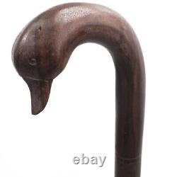 Duck Head Handle Walking Cane Stick Hand Carved Wooden Walking Stick