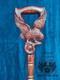 Dynamic Serenity Handcrafted Wooden Carved Cane with Eagle and Snake Motif Best