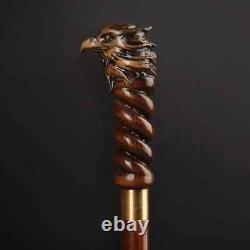 Eagle Hand Carved Wooden Walking Stick Eagle Handle Walking Cane Christmas Best