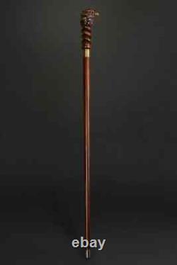 Eagle Head Hand Carved Handmade Handle Wooden Walking Stick Cane Hiking designer