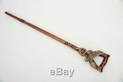 Eagle & Snake Walking Stick Wooden Cane Handmade Hand Carved Crafted Staff