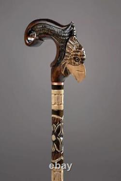 Eagle Walking Cane Carved Wooden Cane Fashionable Walking Stick Costume