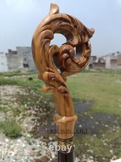 Eagle Walking Cane for Men Unique Carved Wood Walking Stick