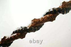 Eagle and Snake PERFECT HANDMADE CARVED WOODEN WALKING STICK CANE Exclusive