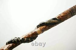 Eagle and Snake PERFECT HANDMADE CARVED WOODEN WALKING STICK CANE Exclusive