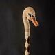 Elegant Goose Walking Stick, Hiking Wooden Cane, Handmade & Carved