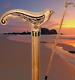 Elegant Pretty Swallow Bird Light Wood Carved Walking Stick Cane for Women Ladie