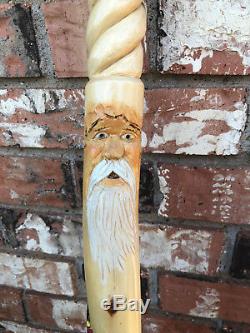 Exquisite Hand Carved Walking Stick Noah's Ark Rick Rodgers Custom Carving