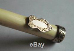 FABERGE Russian Walking Stick Handle Natural Carved